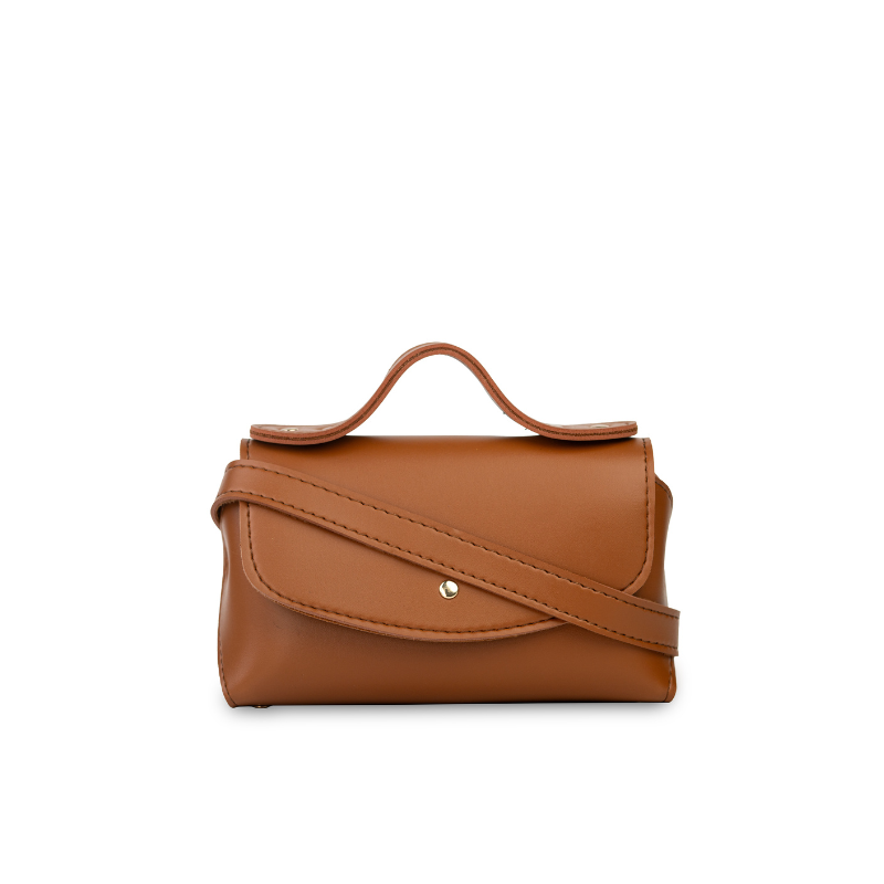 Tasha's Mini Messenger bag - Camel Brown