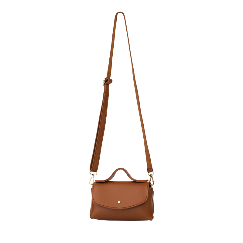 Tasha's Mini Messenger bag - Camel Brown